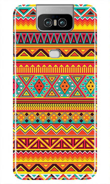 Zigzag line pattern Mobile Back Case for Asus Zenfone 6z (Design - 4)