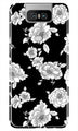 White flowers Black Background Case for Asus Zenfone 6z