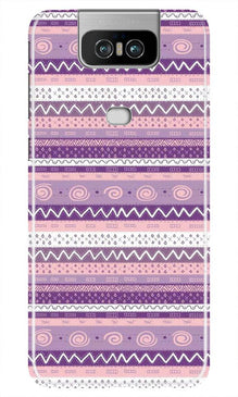Zigzag line pattern3 Mobile Back Case for Asus Zenfone 6z (Design - 11)