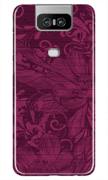 Purple Backround Mobile Back Case for Asus Zenfone 6z (Design - 22)