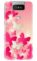 White Pick Butterflies Case for Asus Zenfone 6z