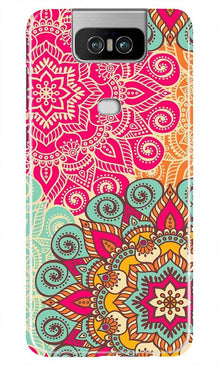 Rangoli art2 Mobile Back Case for Asus Zenfone 6z (Design - 29)