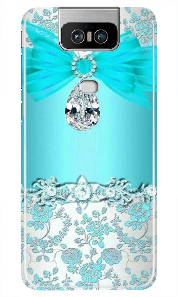 Shinny Blue Background Case for Asus Zenfone 6z