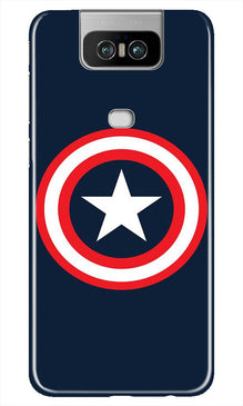 Captain America Mobile Back Case for Asus Zenfone 6z (Design - 42)