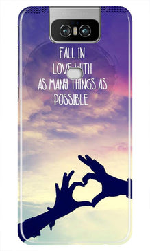 Fall in love Mobile Back Case for Asus Zenfone 6z (Design - 50)