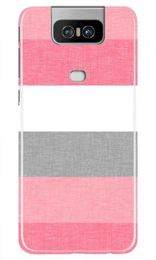 Pink white pattern Mobile Back Case for Asus Zenfone 6z (Design - 55)