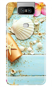 Sea Shells Mobile Back Case for Asus Zenfone 6z (Design - 63)