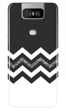 Black white Pattern2Mobile Back Case for Asus Zenfone 6z (Design - 83)