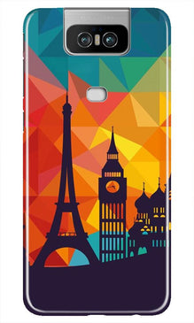 Eiffel Tower2 Mobile Back Case for Asus Zenfone 6z (Design - 91)