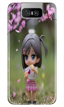 Cute Girl Mobile Back Case for Asus Zenfone 6z (Design - 92)