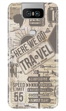 Travel Mobile Back Case for Asus Zenfone 6z  (Design - 104)