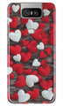 Red White Hearts Case for Asus Zenfone 6z  (Design - 105)
