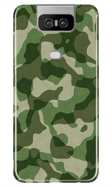 Army Camouflage Mobile Back Case for Asus Zenfone 6z  (Design - 106)