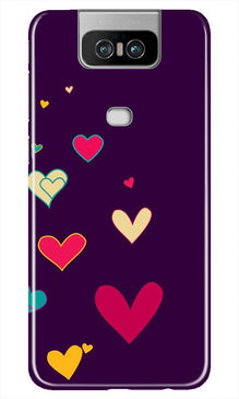Purple Background Mobile Back Case for Asus Zenfone 6z  (Design - 107)