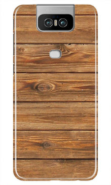 Wooden Look Mobile Back Case for Asus Zenfone 6z  (Design - 113)