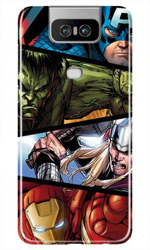 Avengers Superhero Mobile Back Case for Asus Zenfone 6z  (Design - 124)
