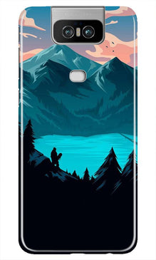 Mountains Mobile Back Case for Asus Zenfone 6z (Design - 186)