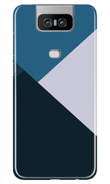 Blue Shades Mobile Back Case for Asus Zenfone 6z (Design - 188)