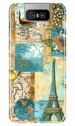 Travel Eiffel Tower Case for Asus Zenfone 6z (Design No. 206)