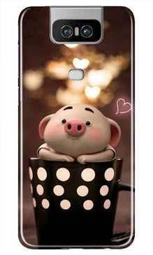 Cute Bunny Mobile Back Case for Asus Zenfone 6z (Design - 213)