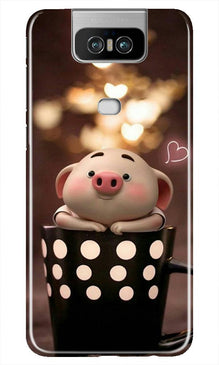 Cute Bunny Mobile Back Case for Asus Zenfone 6z (Design - 213)