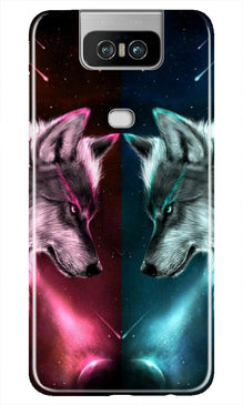 Wolf fight Mobile Back Case for Asus Zenfone 6z (Design - 221)