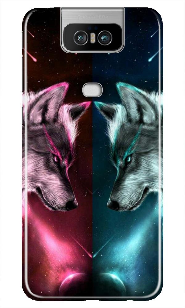 Wolf fight Case for Asus Zenfone 6z (Design No. 221)