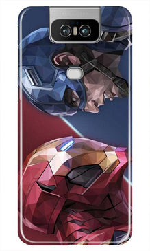 Ironman Captain America Mobile Back Case for Asus Zenfone 6z (Design - 245)