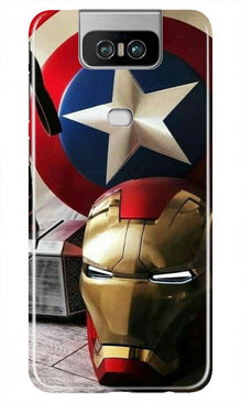 Ironman Captain America Mobile Back Case for Asus Zenfone 6z (Design - 254)