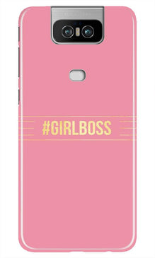 Girl Boss Pink Mobile Back Case for Asus Zenfone 6z (Design - 263)