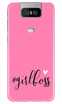 Girl Boss Pink Mobile Back Case for Asus Zenfone 6z (Design - 269)
