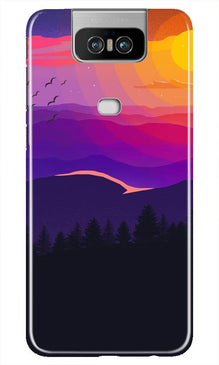 Sun Set Mobile Back Case for Asus Zenfone 6z (Design - 279)