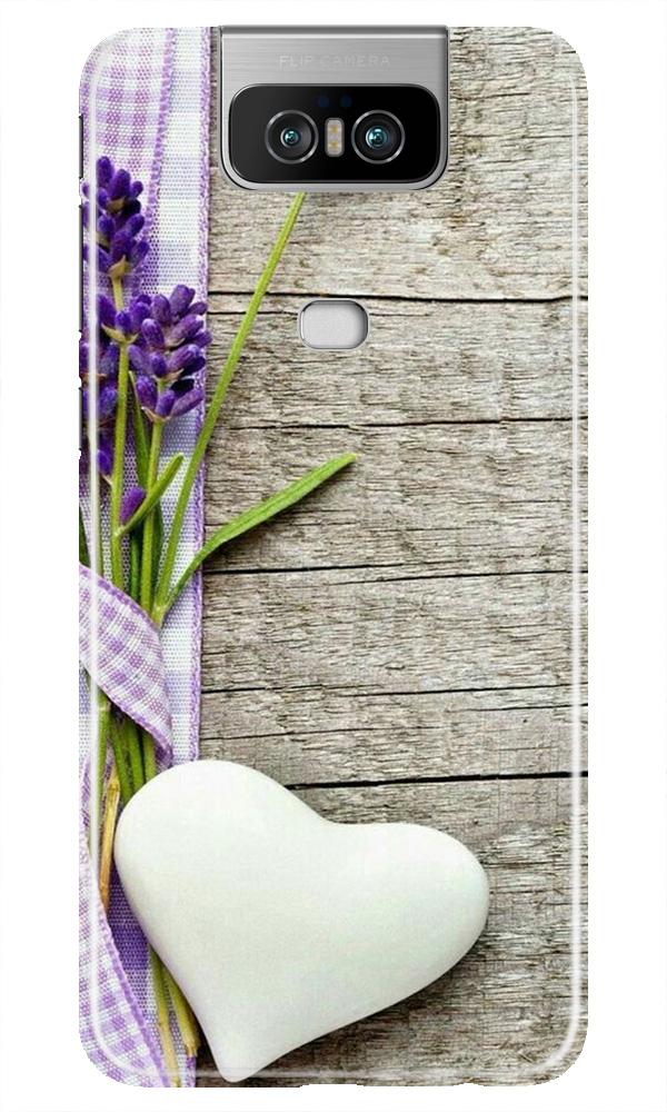 White Heart Case for Asus Zenfone 6z (Design No. 298)