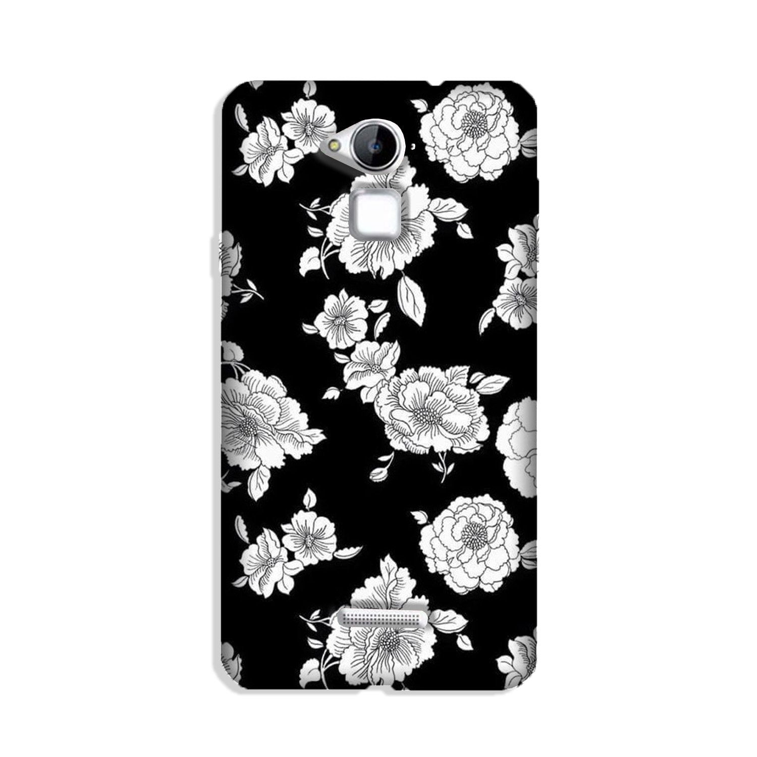 White flowers Black Background Case for Coolpad Note 3
