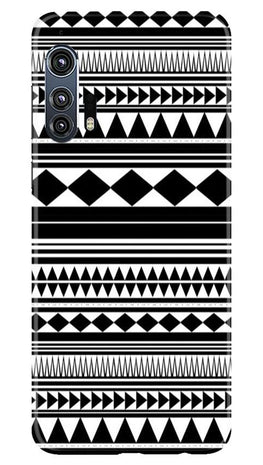 Black white Pattern Case for Moto Edge Plus