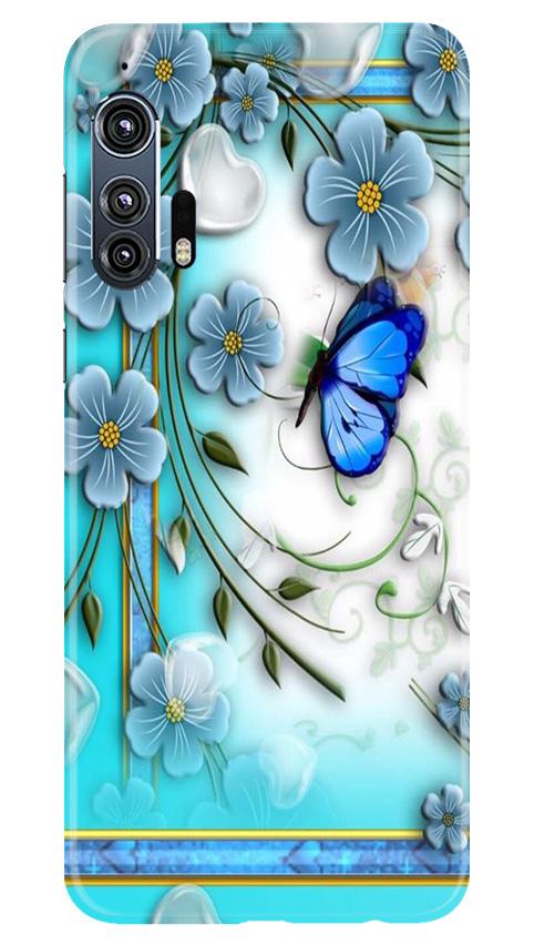 Blue Butterfly Case for Moto Edge Plus