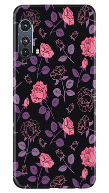 Rose Black Background Mobile Back Case for Moto Edge Plus (Design - 27)