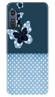 White dots Butterfly Mobile Back Case for Moto Edge Plus (Design - 31)