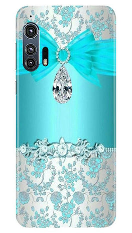 Shinny Blue Background Case for Moto Edge Plus