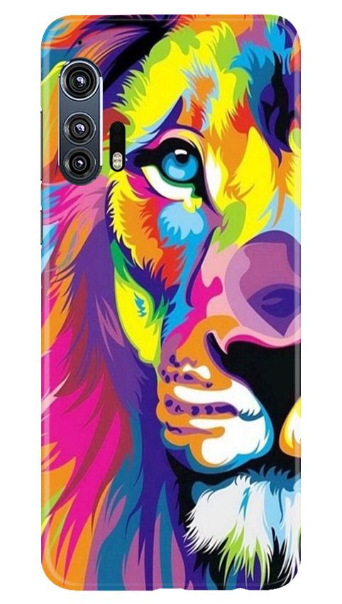 Colorful Lion Case for Moto Edge Plus  (Design - 110)