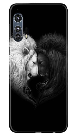 Dark White Lion Case for Moto Edge Plus(Design - 140)