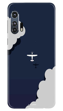 Clouds Plane Mobile Back Case for Moto Edge Plus (Design - 196)