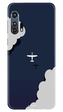 Clouds Plane Mobile Back Case for Moto Edge Plus (Design - 196)