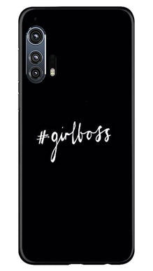 Like a Girl Boss Mobile Back Case for Moto Edge Plus (Design - 265)