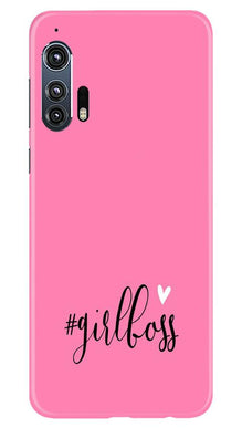 Girl Boss Black Mobile Back Case for Moto Edge Plus (Design - 268)
