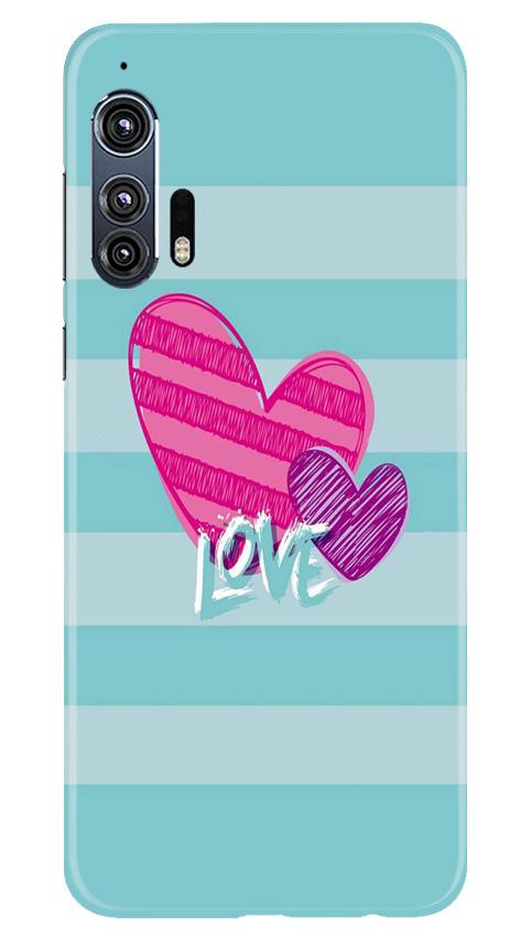 White Heart Case for Moto Edge Plus (Design No. 298)