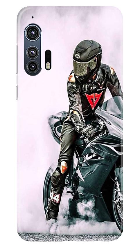 Biker Mobile Back Case for Moto Edge Plus (Design - 383)