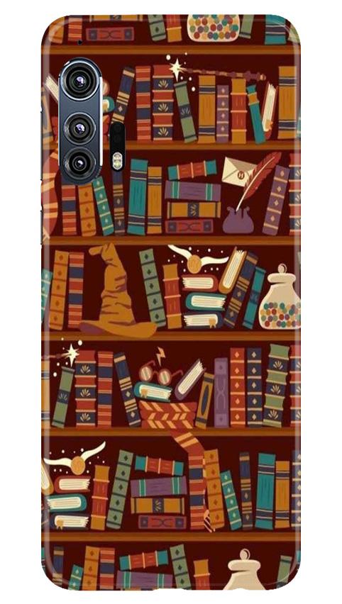 Book Shelf Mobile Back Case for Moto Edge Plus (Design - 390)