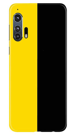 Black Yellow Pattern Mobile Back Case for Moto Edge Plus (Design - 397)