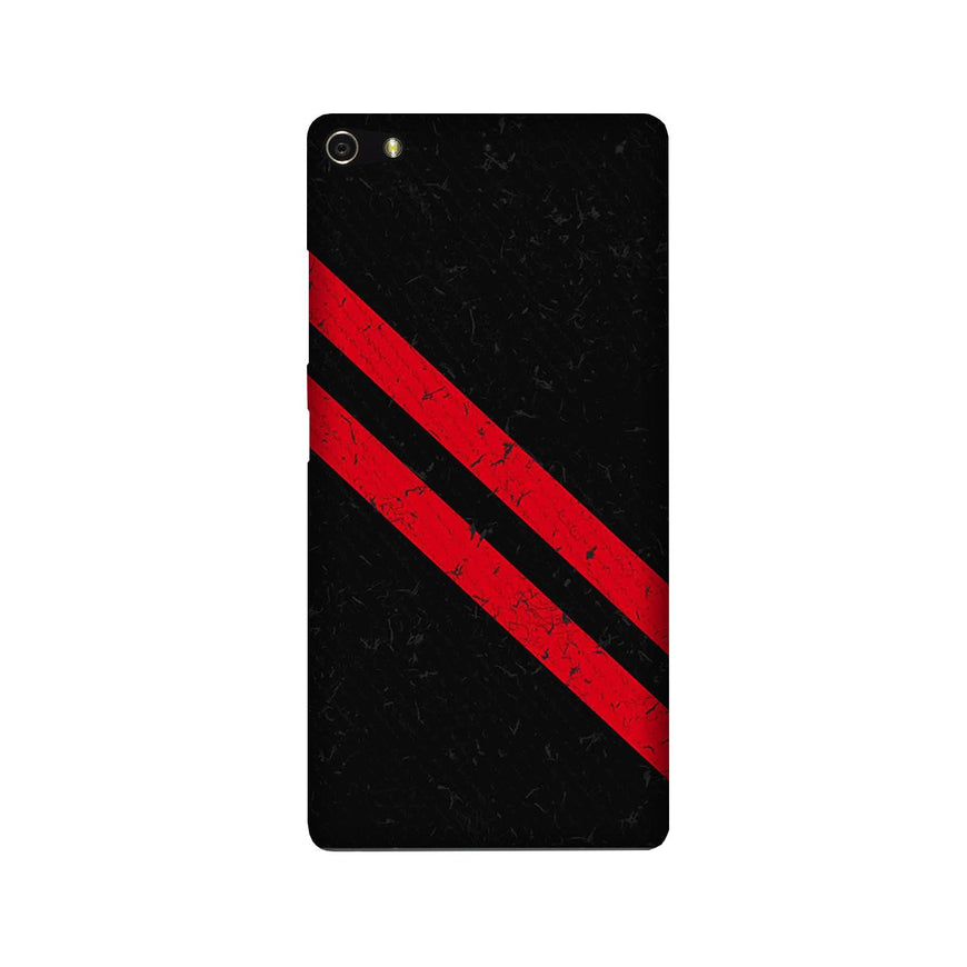 Black Red Pattern Mobile Back Case for Gionee Elifi S7 (Design - 373)